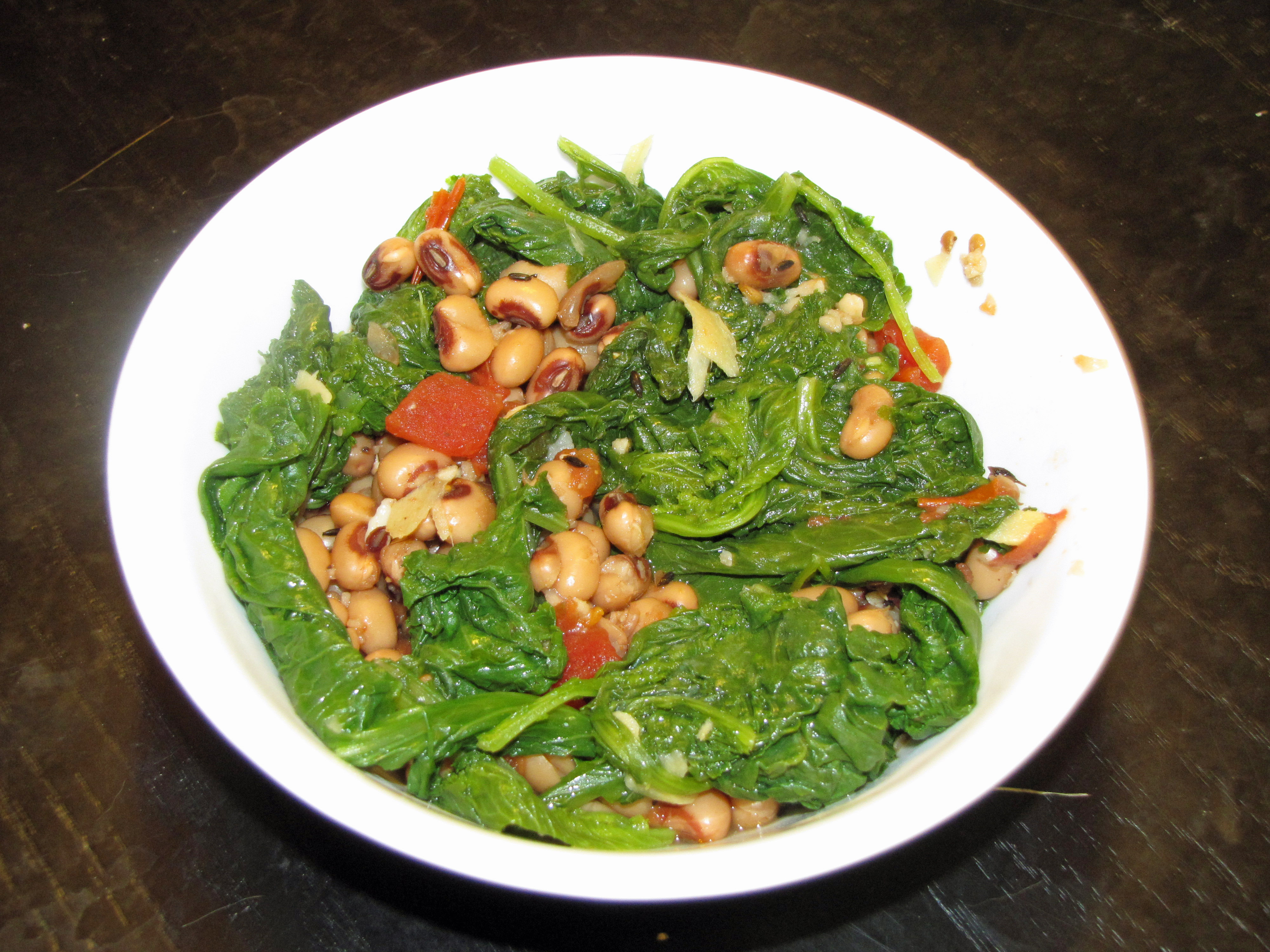 punjabi greens and beans 2