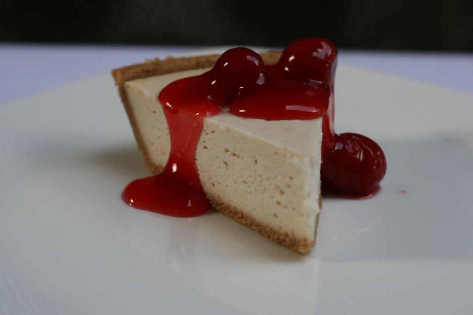 Vegan Cherry Cheesecake.  Photo Credit:  Zizi's.