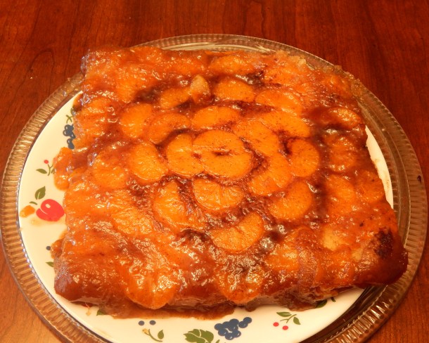 Mandarin Orange Upside Down Cake Baked