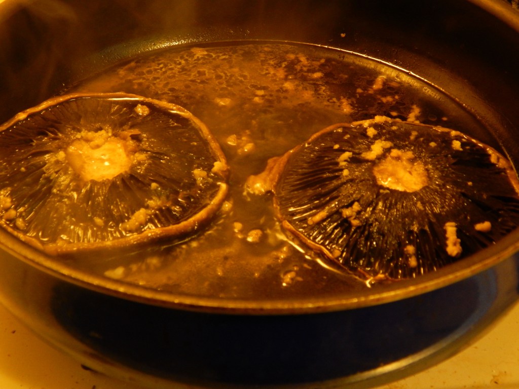 Portobello Mushrooms Sauteing
