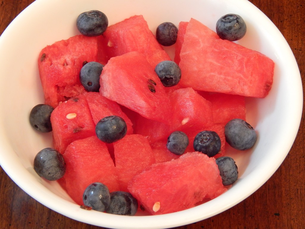 Watermelon with Blueberries