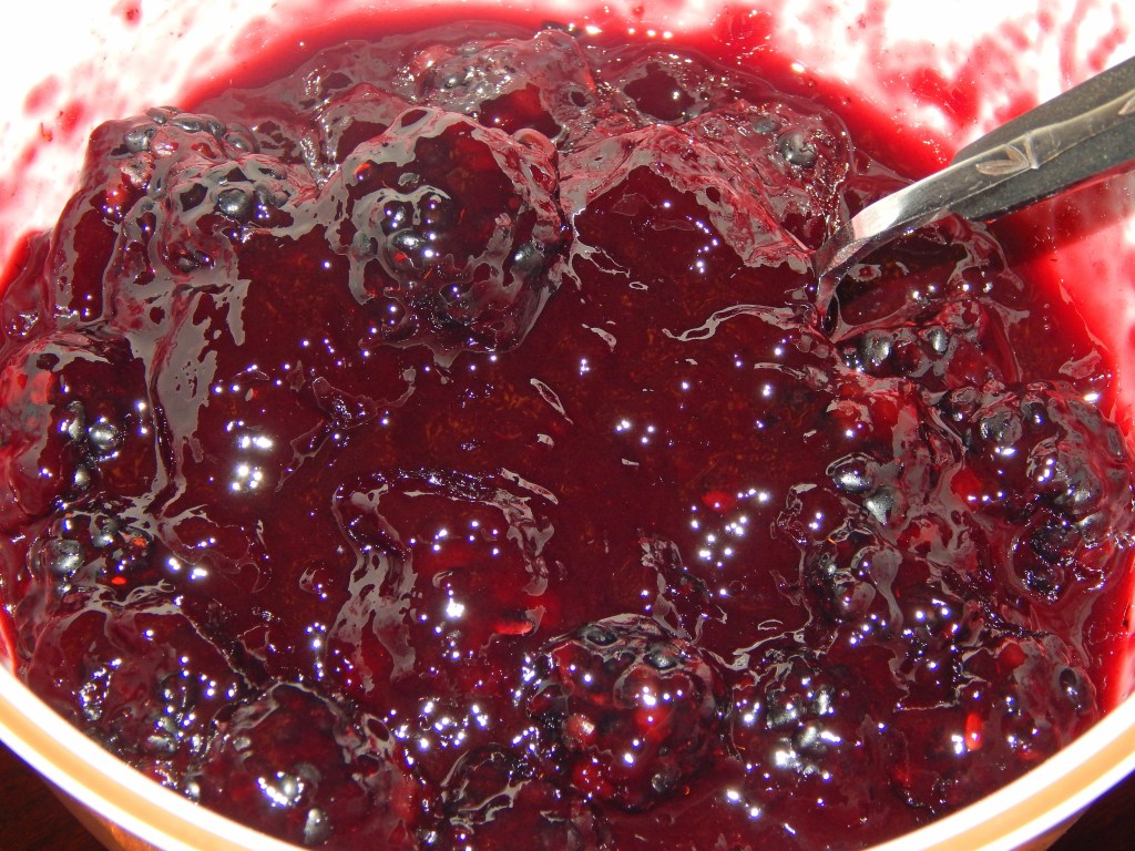 blackberries and jam