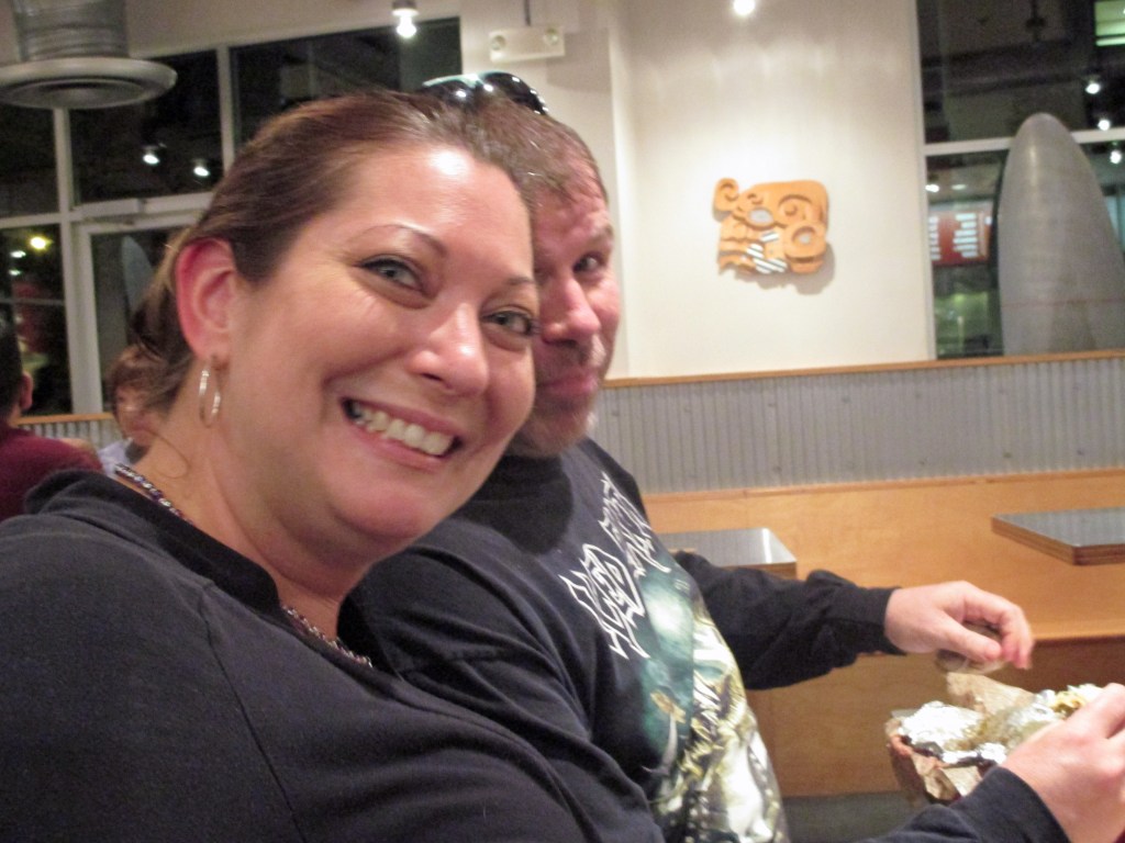 Carl and Jennifer at Chipotle