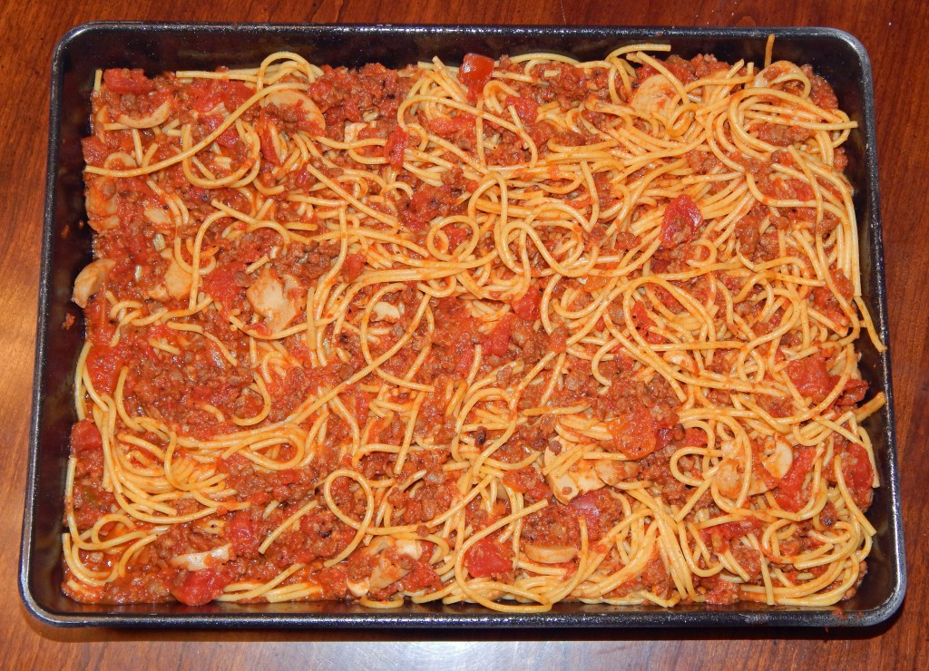 Baked Spaghetti in Pan