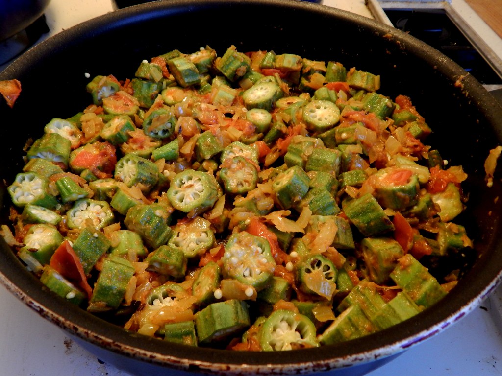 Bhindi Bhaji in pan