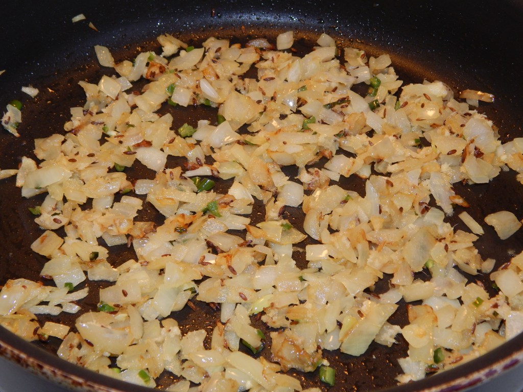 Onions and Peppers for Bhindi Bhaji