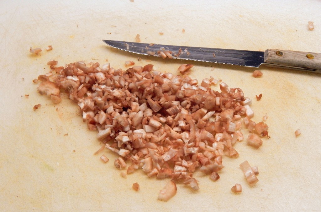 Chopped Mushroom Stems