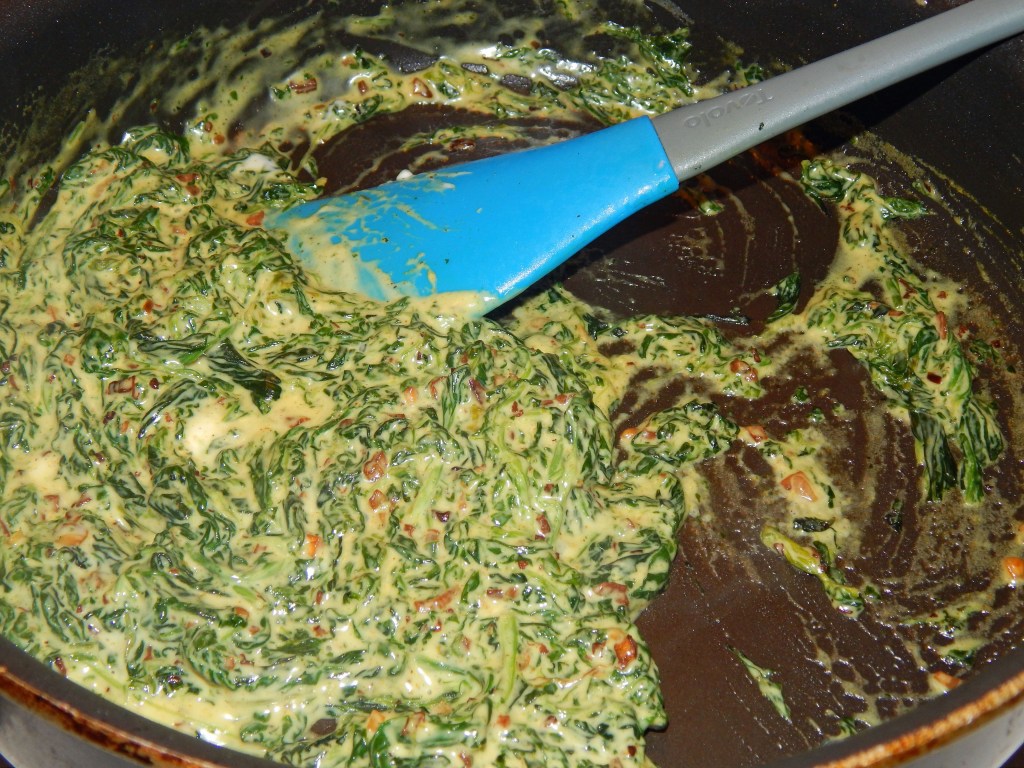 Curried Spinach and Cream Cheese Mushroom Filling