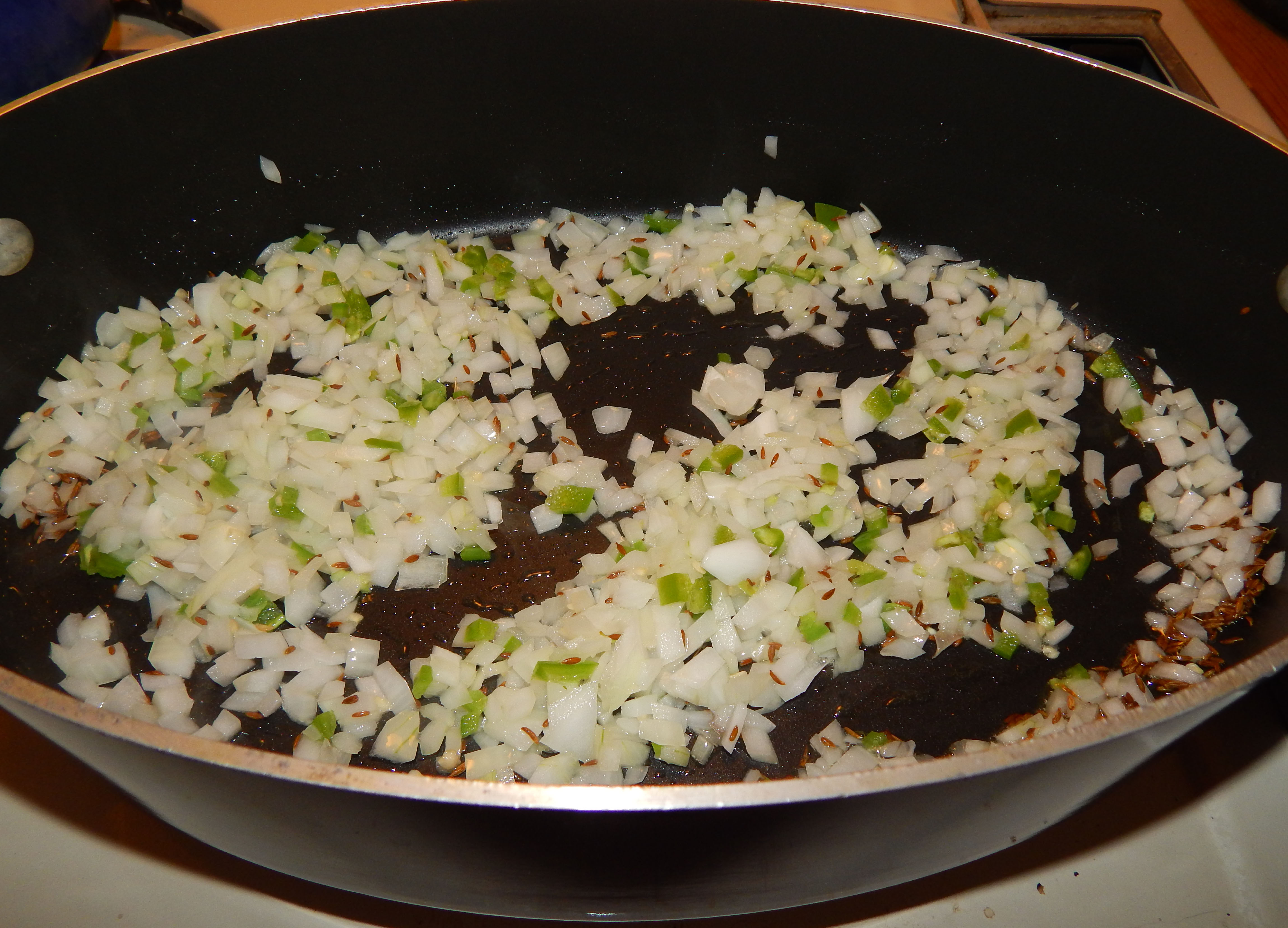 Baingan Aloo Onion and Chili