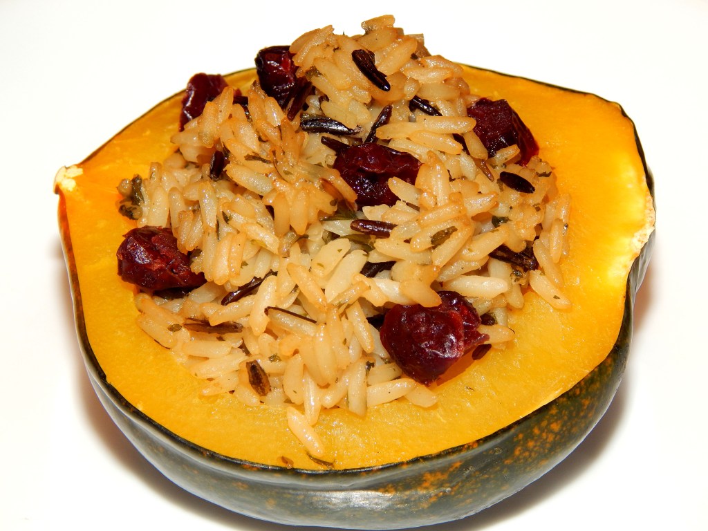 Wild Rice And Cranberry Stuffed Acorn&nbsp;Squash