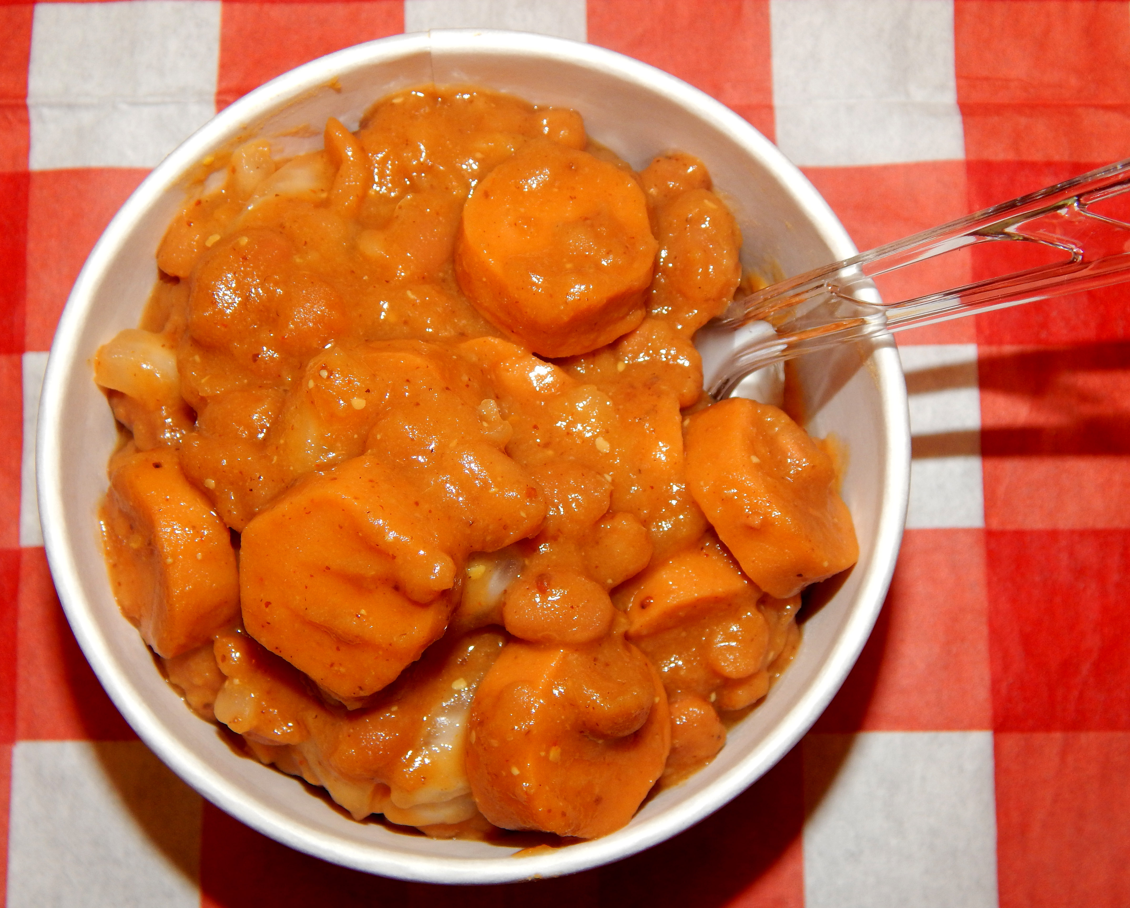Vegan Franks and Beans with Spoon