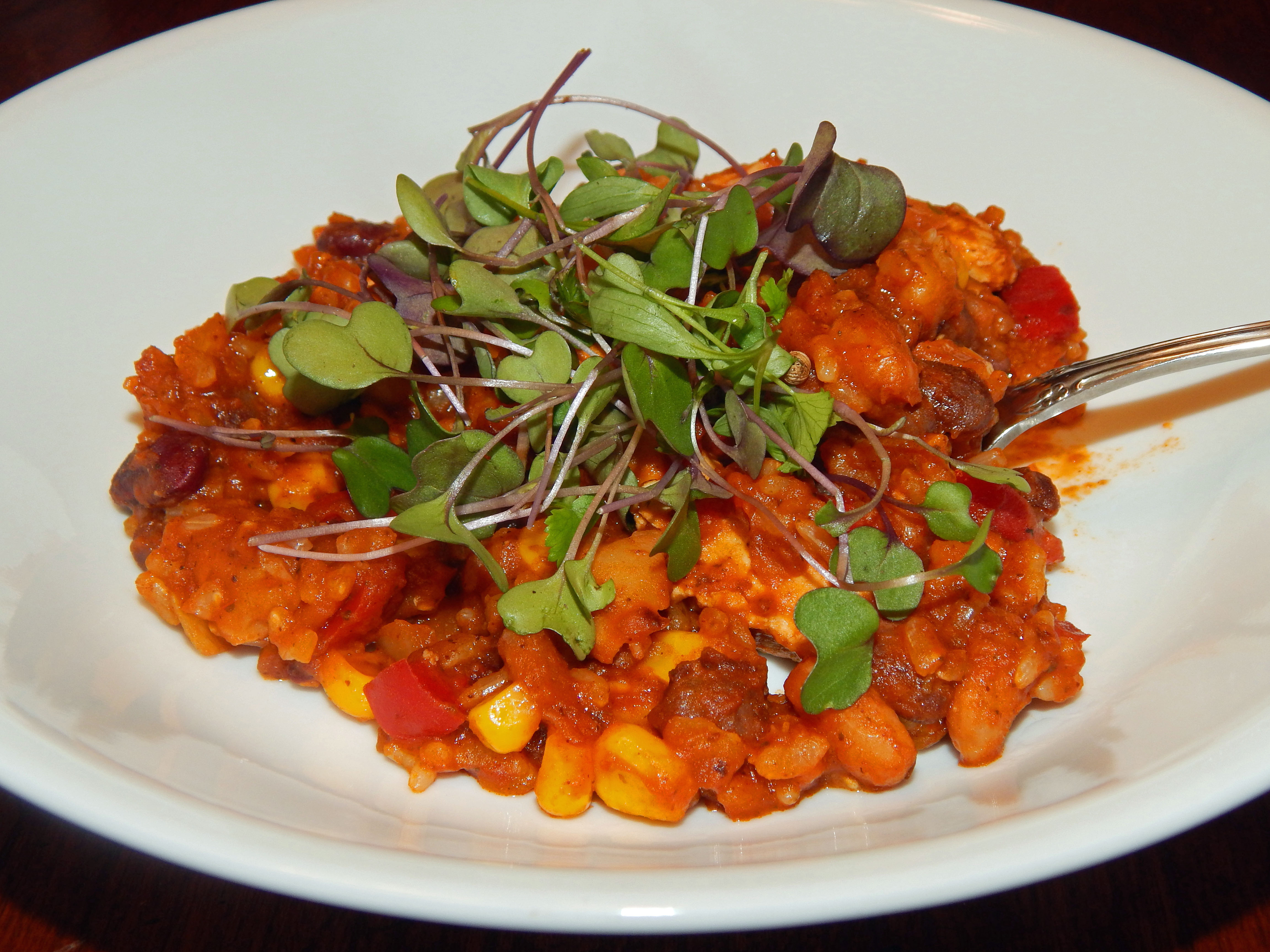 Gardein Chick'n Fiesta Garnished With Fork