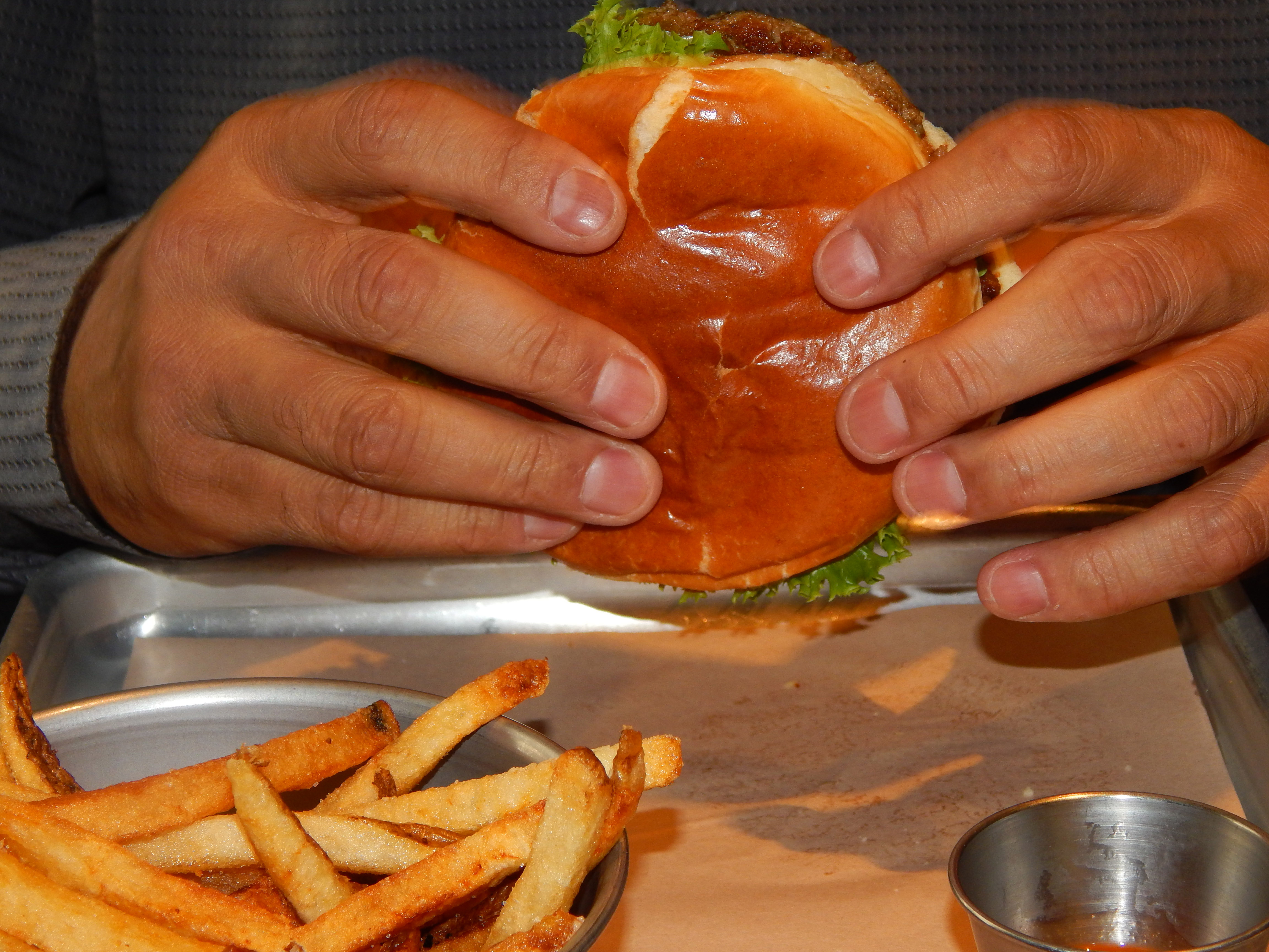 Impossible Burger In Hands