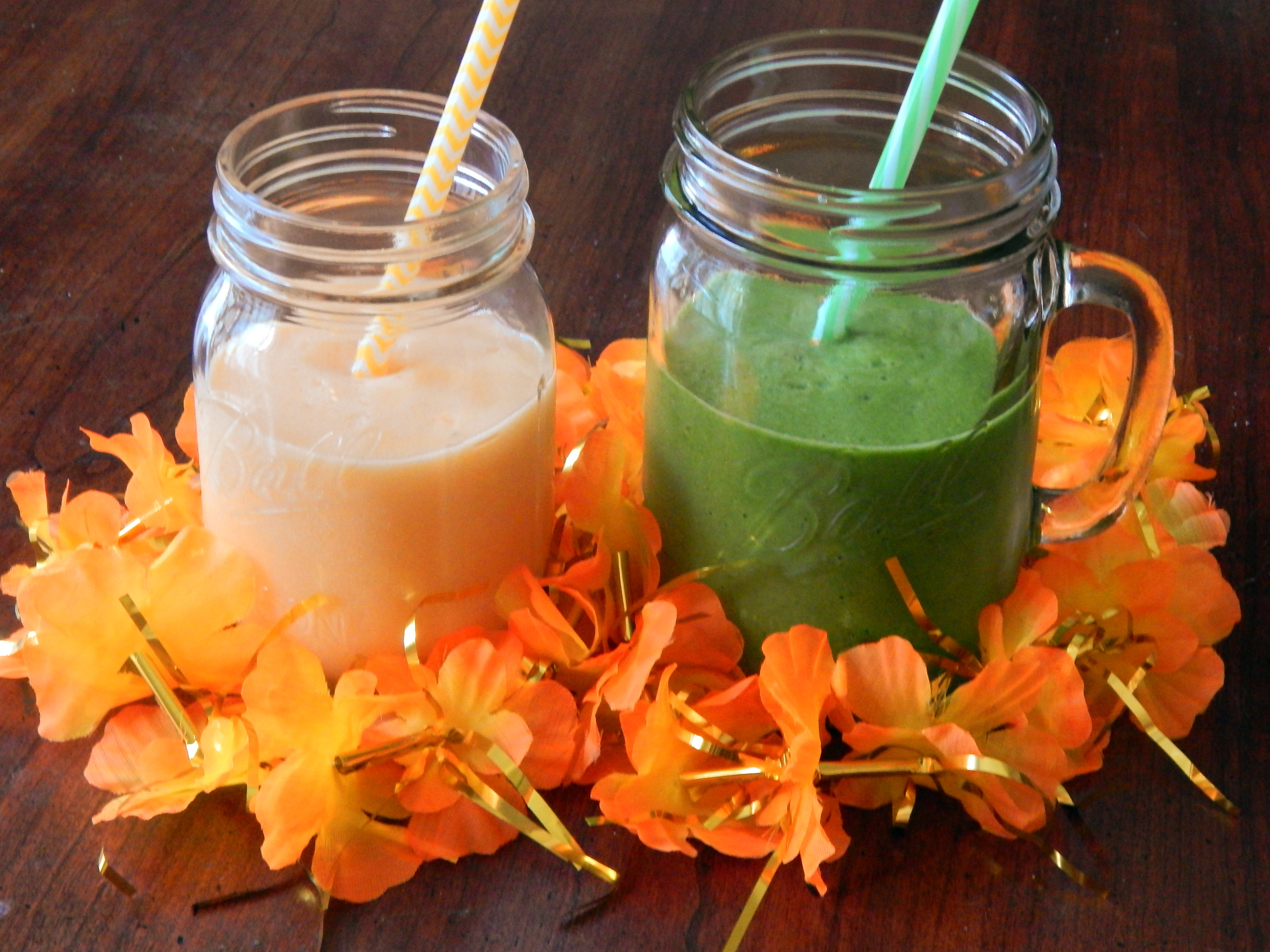 Cantelope Peach Ginger Smoothies