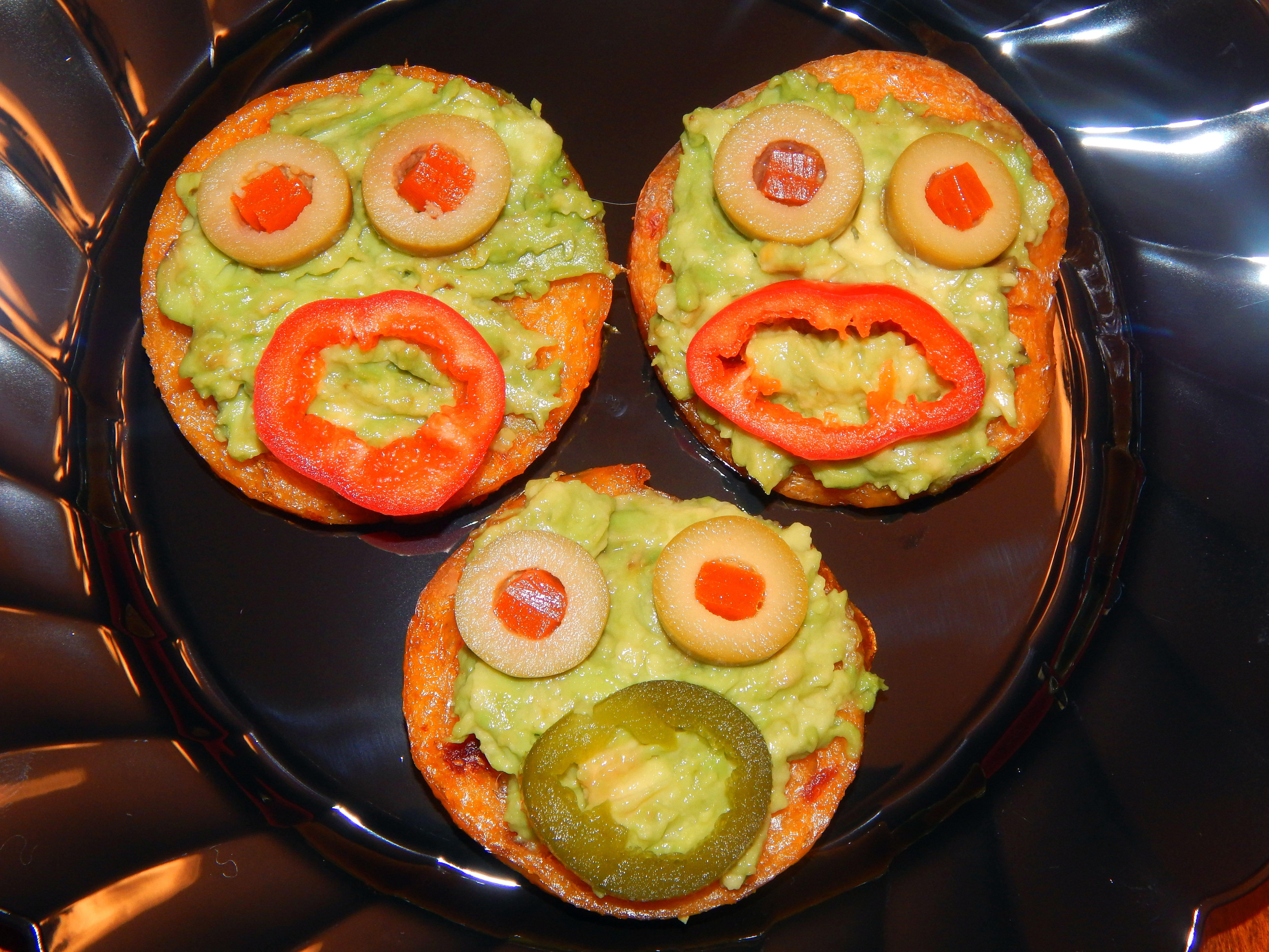 Polenta Monster Faces