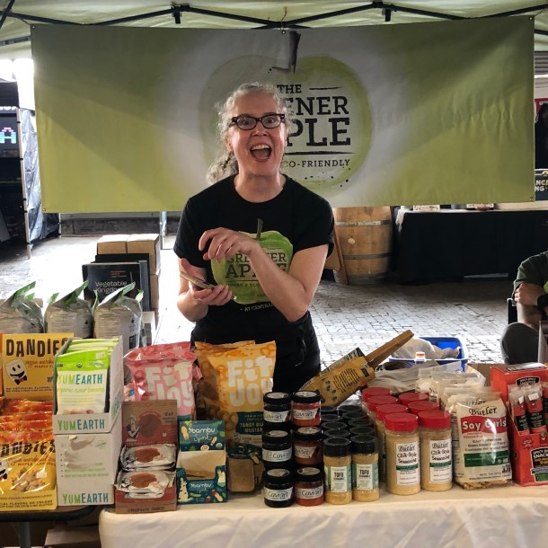 Lee Rathers of Greener Apple at the 2022 Charlotte VegFest